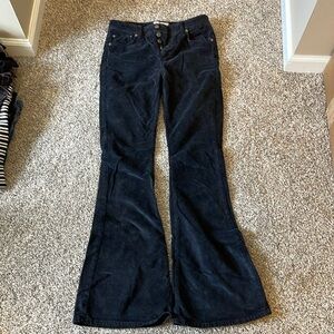 Free People Moss Velvet Wide Leg corduroy Trousers Pants 8